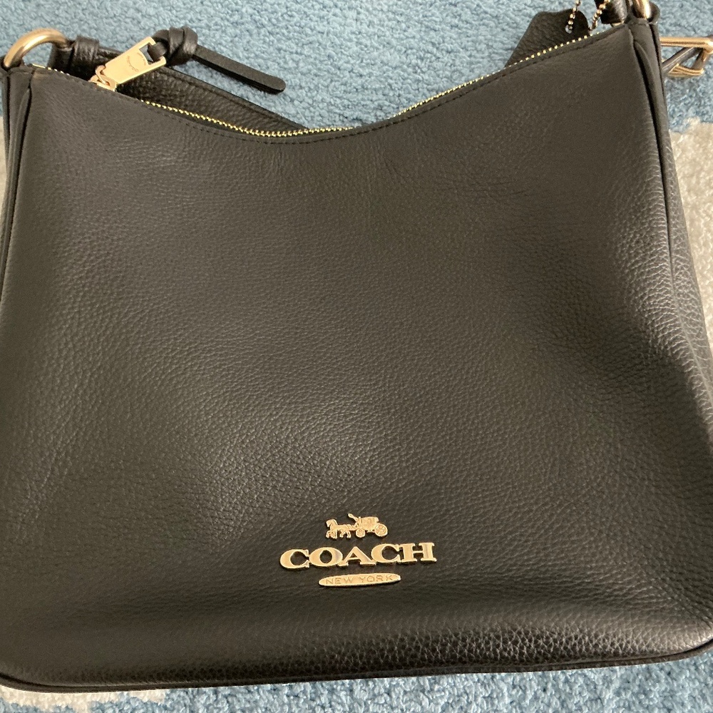 Coach Ellie File bag. Black /gold